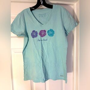 Life Is Good Light Blue Women's T-Shirt